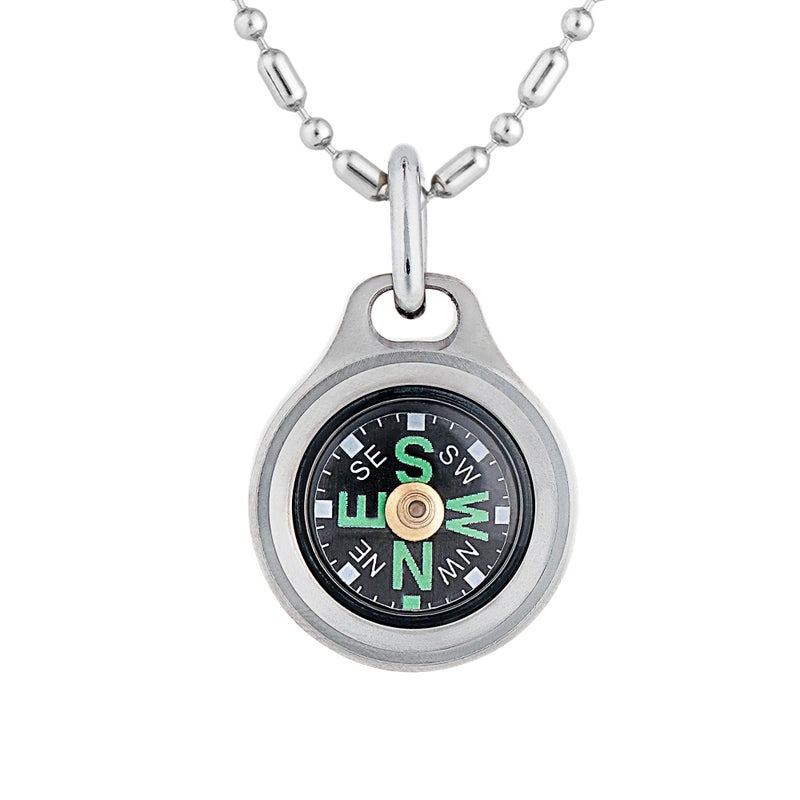 MecArmy CMP/CMP2 Mini Compass- Meaningful Graduation Birthday Gifts for Men Women, EDC Titanium/Brass/Copper Pocket Compass for Hiking SurvivaI, IPX5 Waterproof, Glow in The Dark, Necklace Pendant - Image 1
